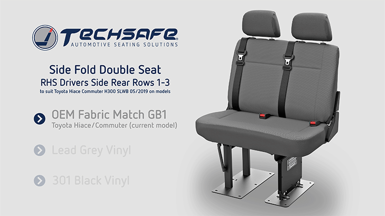 SIDE FOLD Double Seat - RHS Drivers Side Rear Rows 1-3